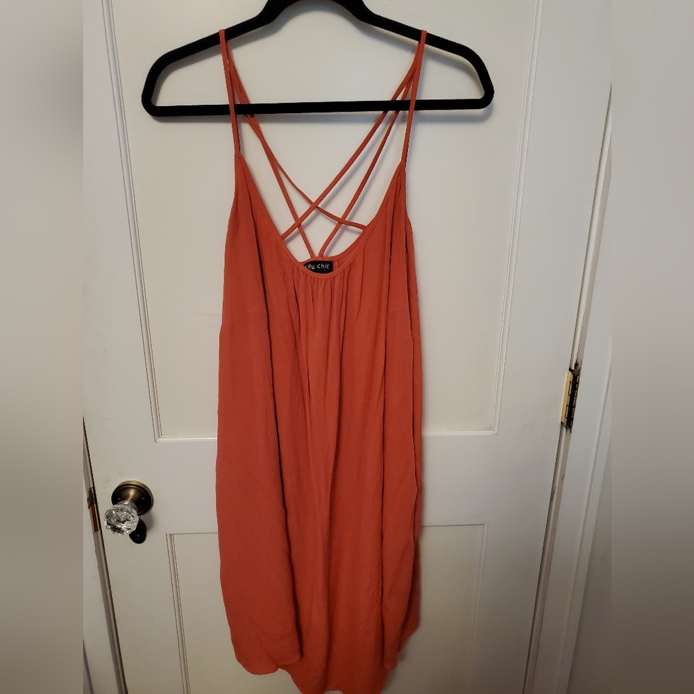 Vacation dress -Tangerine